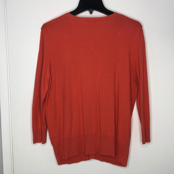 Argyle print orange sweater - Picture 2 of 3